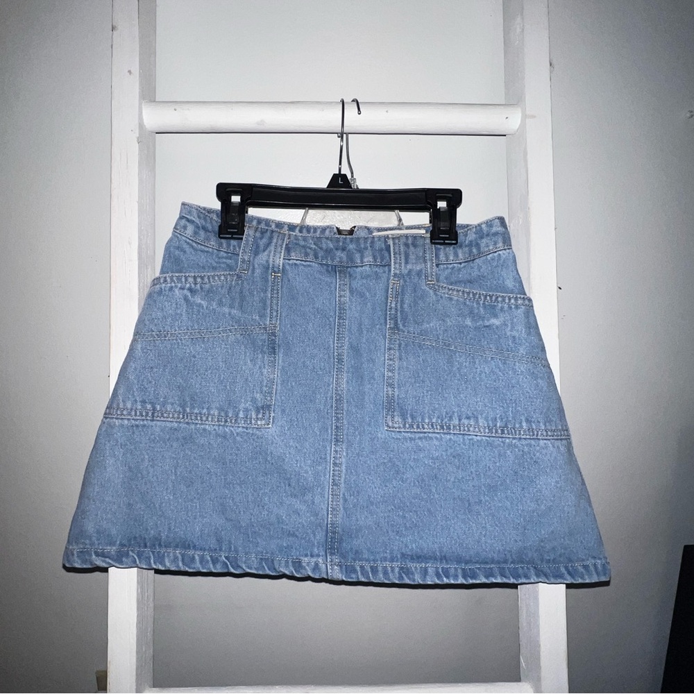 Listicle Light Blue Mini Skirt